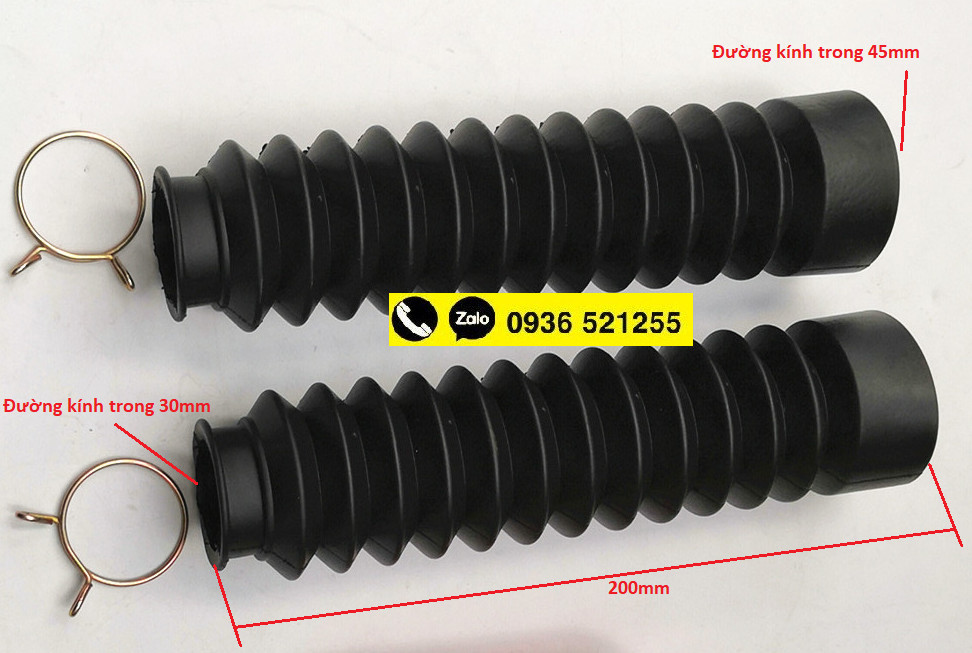 Cặp ống bọc bảo vệ Phuộc che Phuộc trước Suzuki EN150A 125 HJ125 ... 1 cặp Loại tốt