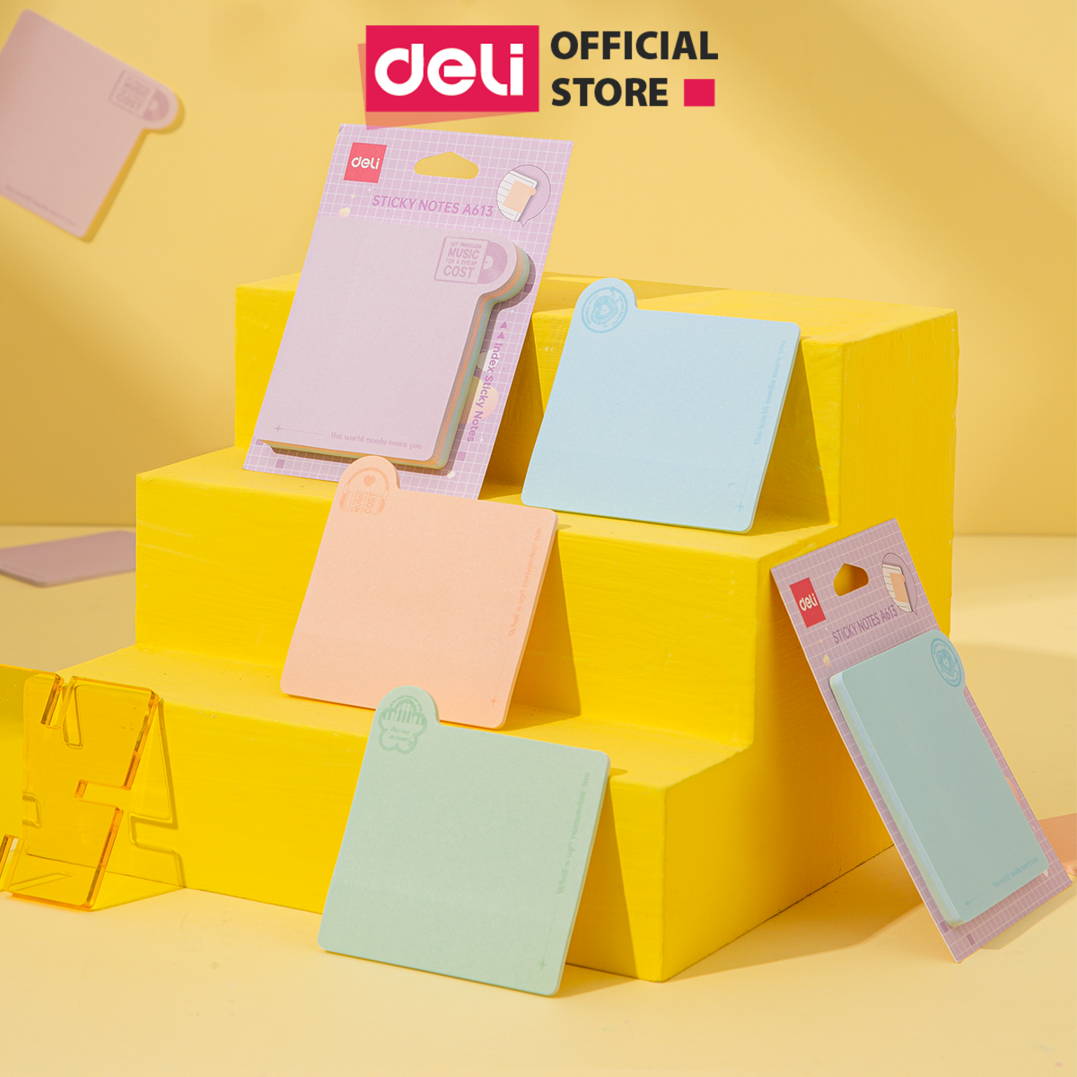 Giấy note ghi nhớ màu pastel đánh dấu trang ghi chép - ea613