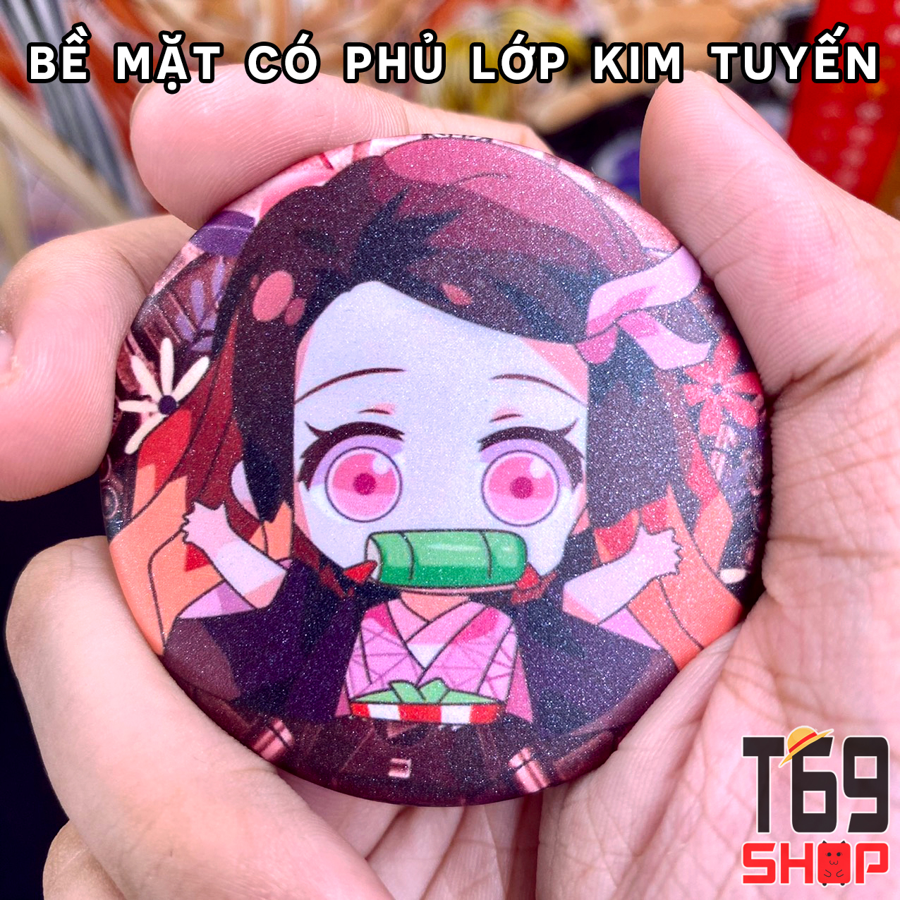 Huy hiệu anime Kimetsu no Yaiba - Chibi ver (Size 5.8cm) [T69 Shop]