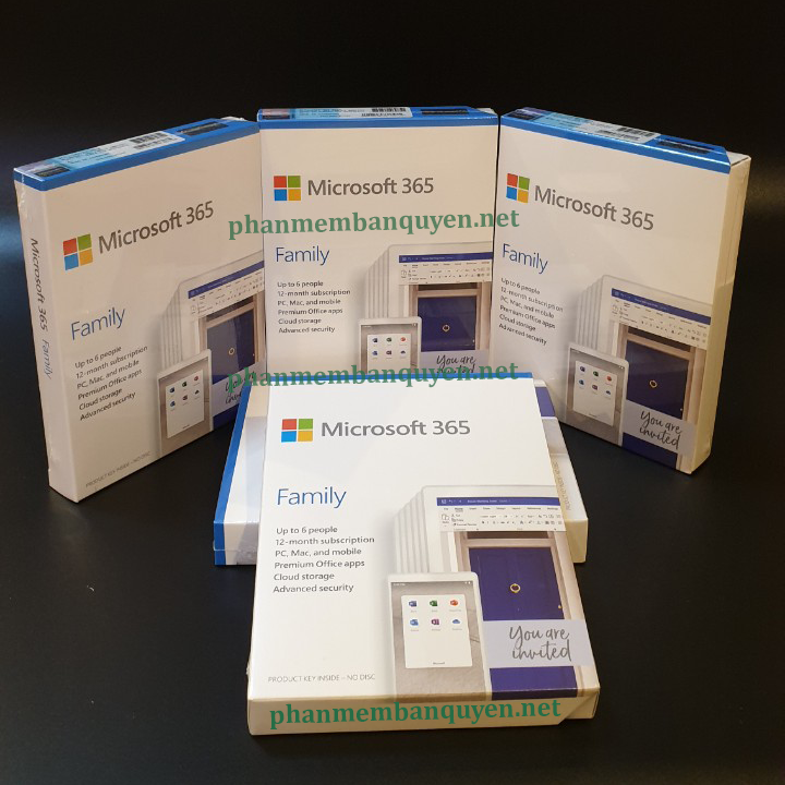 Phần mềm OFFICE 365 Family 32BIT/64 1 YR - 6 Users