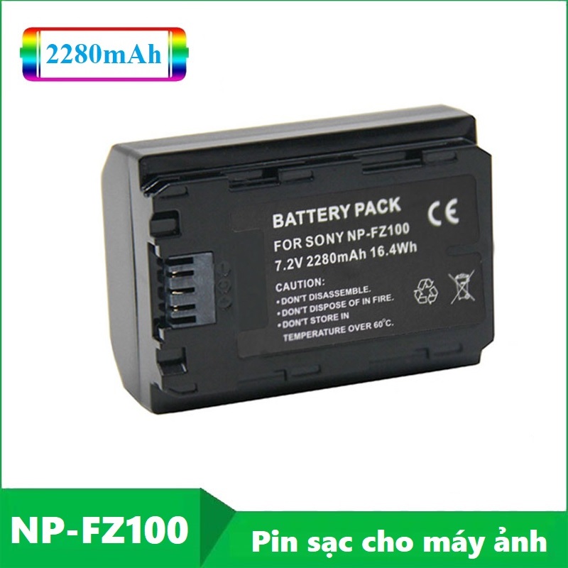 Pin máy ảnh sony np-fz100 dung lượng thực 2280mah - pin cho sony np fz100 - battery pack for sony np-fz100