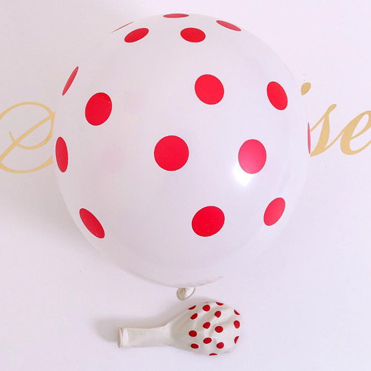 Bong bóng chấm bi 10inch bịch 10 cái đủ màu - bóng cao su in chấm bi set 10 cái 50 cái - bong bóng bay chấm bi 50 quả 1 túi trang trí tiệc sinh nhật thôi nôi sự kiện ngày lễ