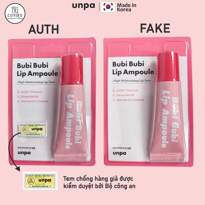 Son dưỡng môi dạng tinh chất Unpa Bubi Bubi Lip Ampoule làm mềm, dưỡng ẩm, và xóa nếp nhăn cho môi 10ml