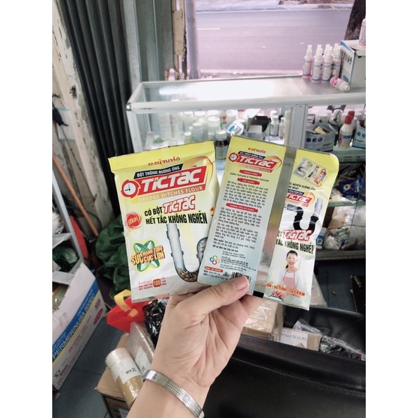 [ Bột thông cống, thông tắc cốc Tictac - 3 gói ]