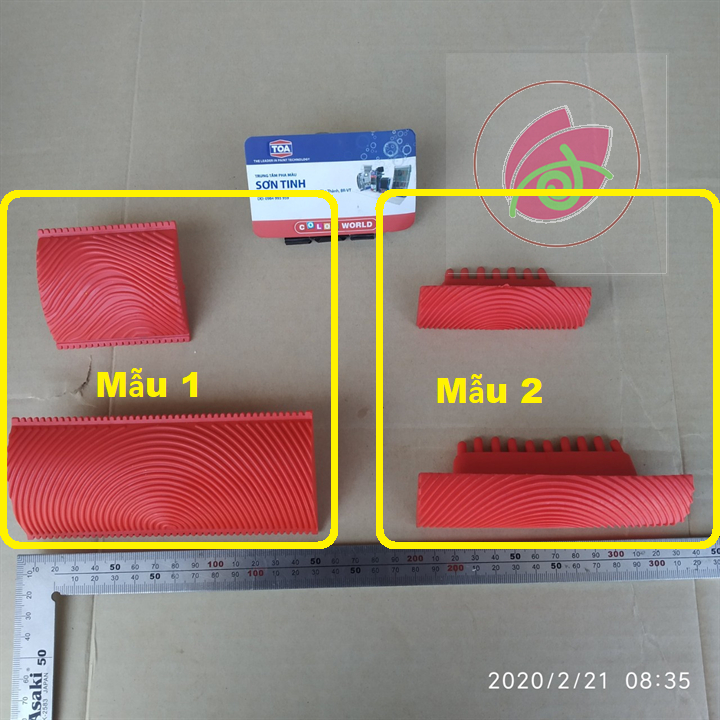 Dụng cụ tạo vân gỗ , đùng trong sơn giả gỗ  (2 miếng) ( có 2 mẫu, khách nhớ lựa mẫu)
