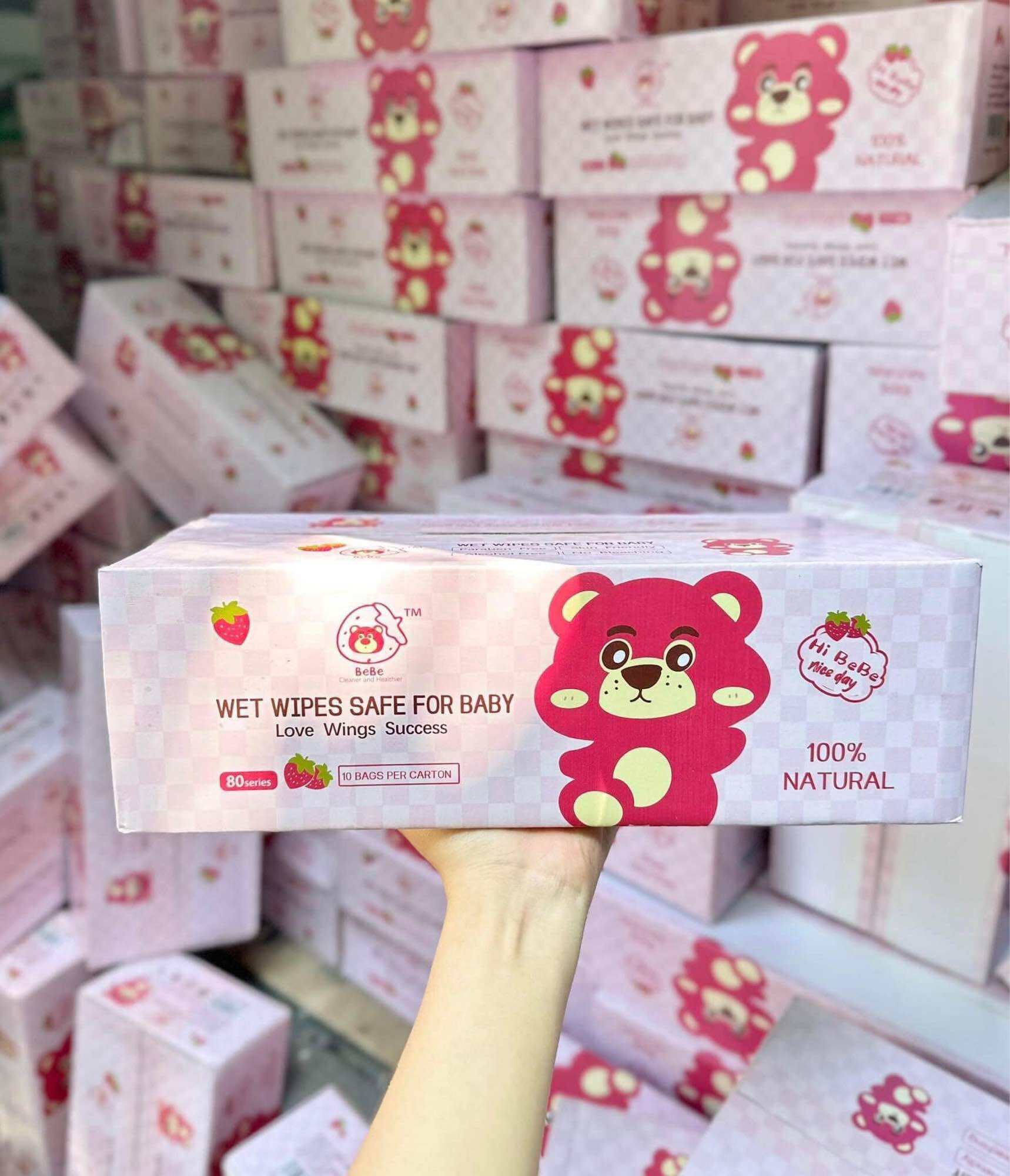 ⛔GIADUNGHOALONG⛔ Giấy ướt hình thú (LOẠI VỊT, GẤU GIAO NGẪU NHIÊN - LOẠI 1 GÓI)