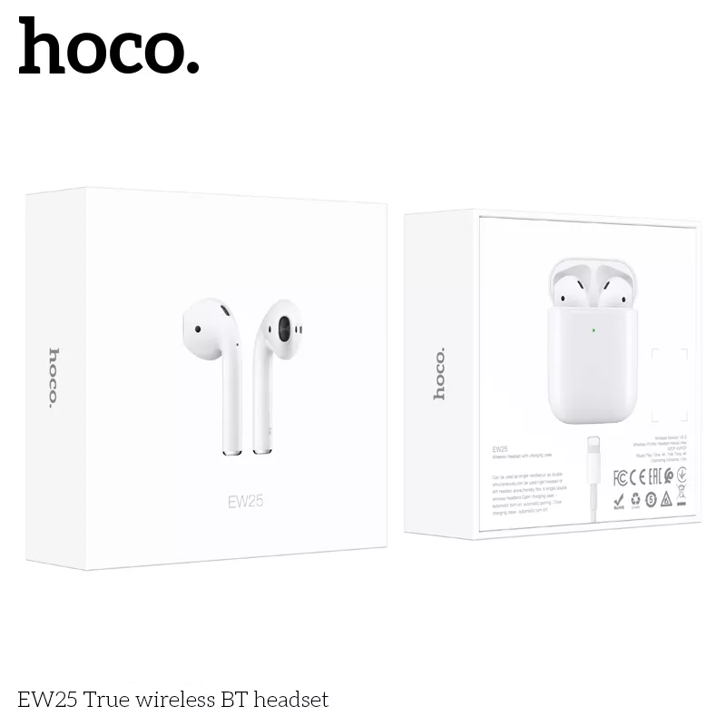 Bluetooth earphones TWS HoCo EW25 V5.3-pin part 4H (white)