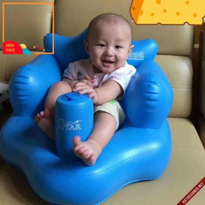ghế hơi tập ngồi cho bé có đỡ cổ