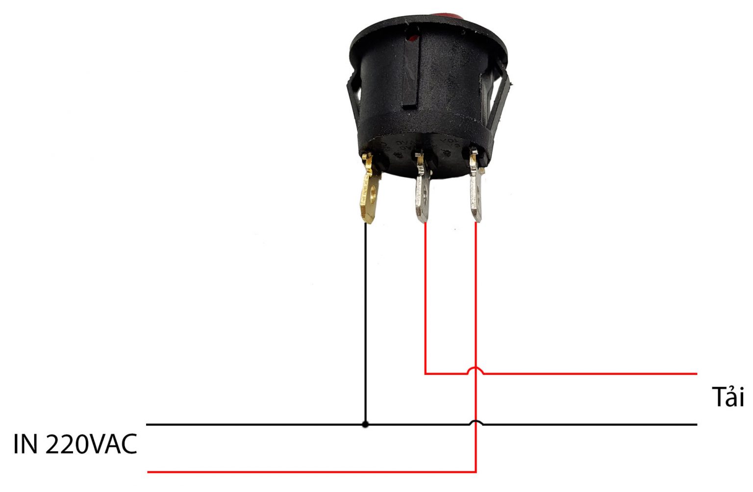 COMBO 2 Công Tắc Tròn Có Đèn KCD1-105