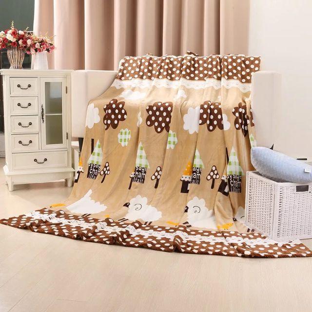 [HCM]Chăn mền lông tuyết siêu mịn nhung khổ lớn cho phòng ngủ 1.7 mét x 2 mét
