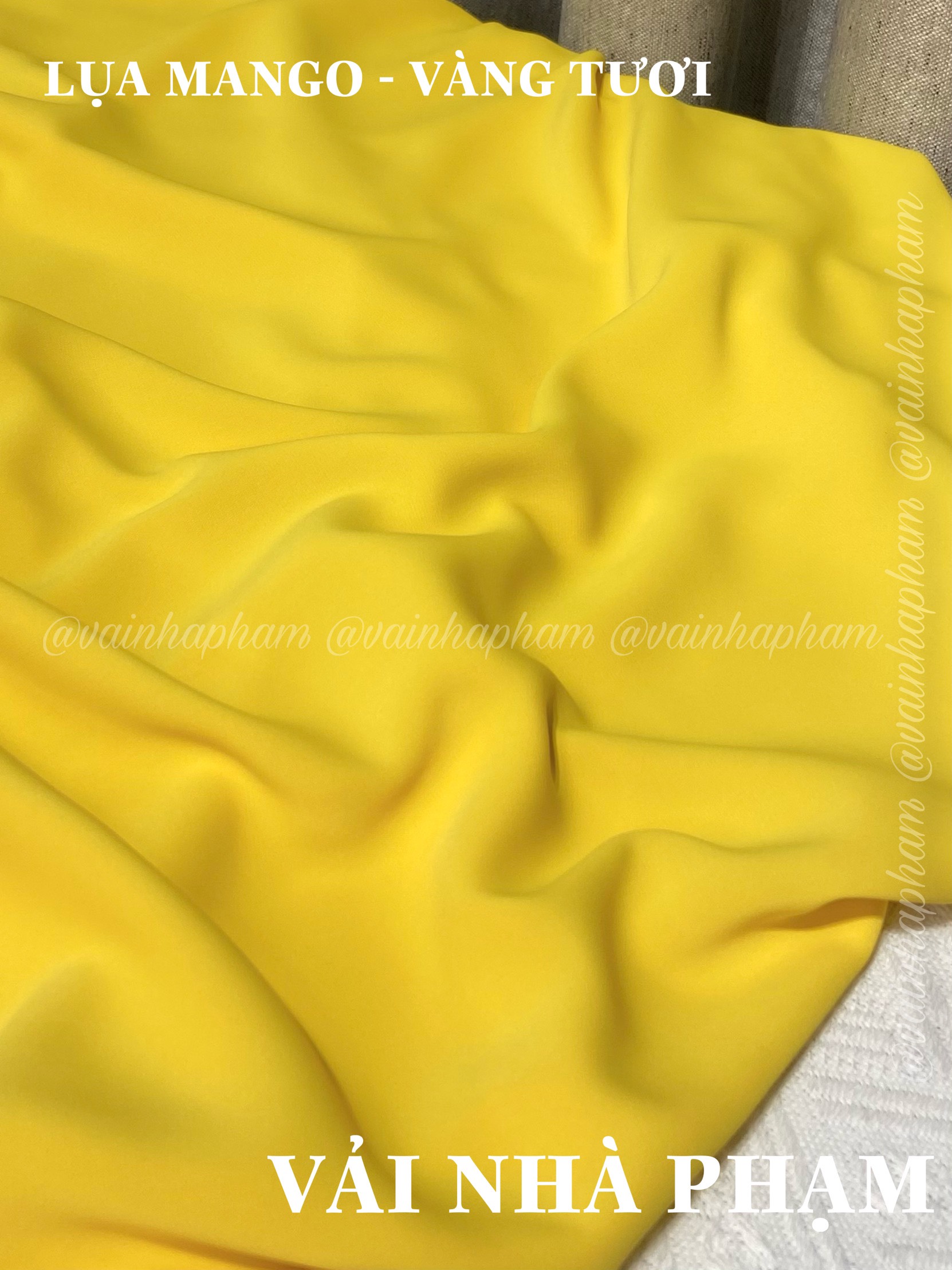 Vải lụa mango màu-khổ 1.5m-vải nhà phạm
