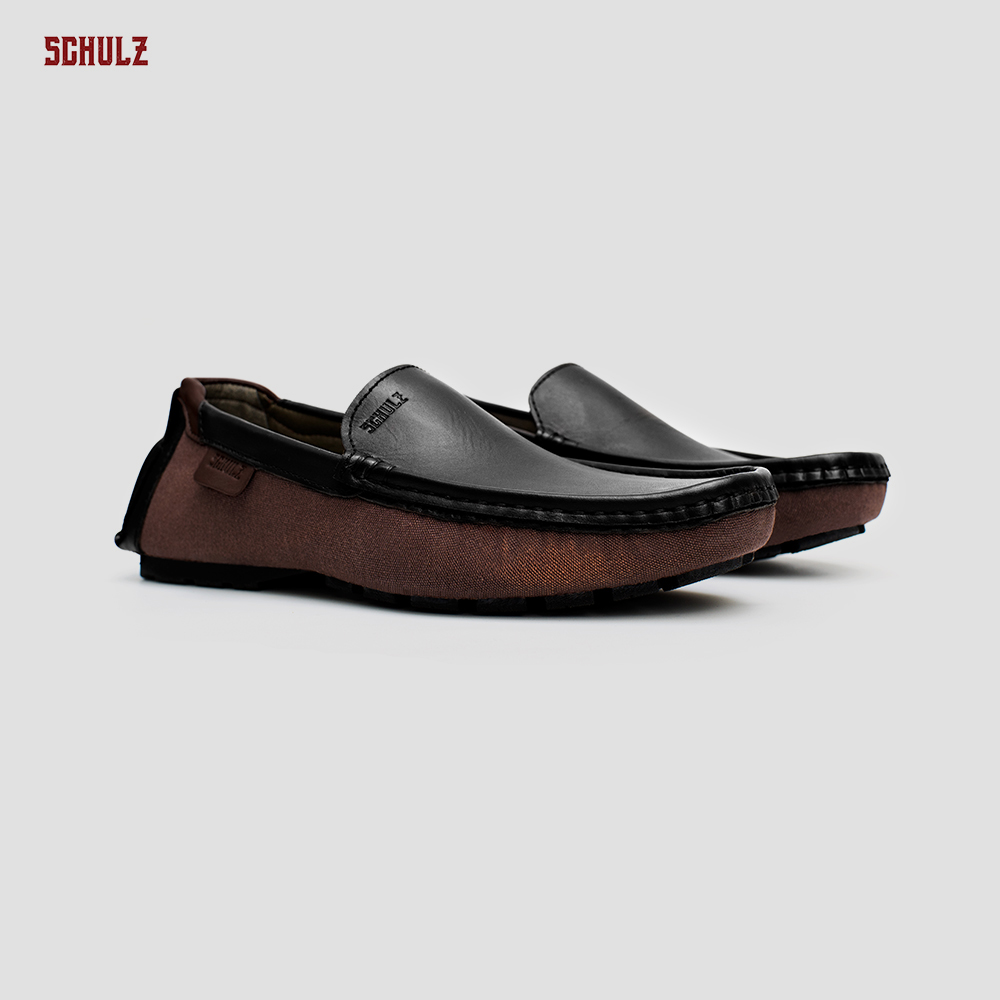 Giày Da Loafer Phối Vải Schulz L1-III19DEN