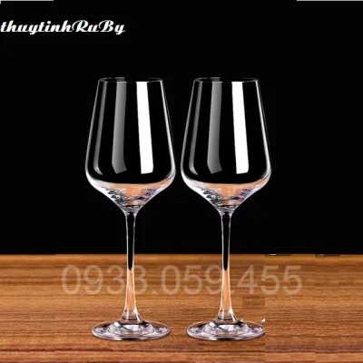 Bộ 6 Ly uống Rượu Vang Sâm Panh Pha Lê 435ml, cốc thủy tinh kiểu uống Champagne Sang Trọng, Ly thủy tinh cao cấp uống vang đỏ, Ly cốc Ruou Vang, wine glass