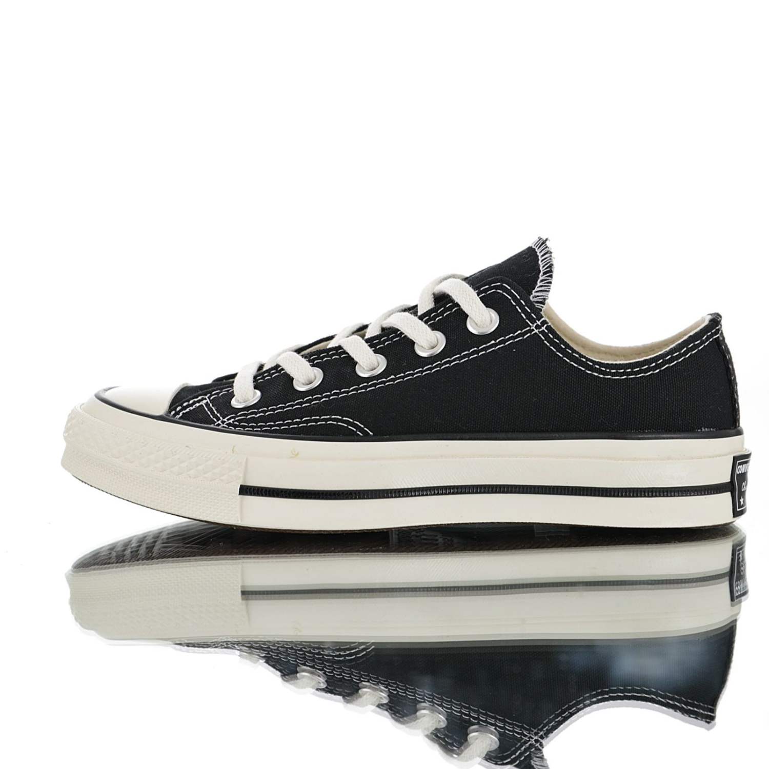 Giày sneaker Converse 1970s nam nữ cổ thấp màu đen (full box + túi converse + tất)