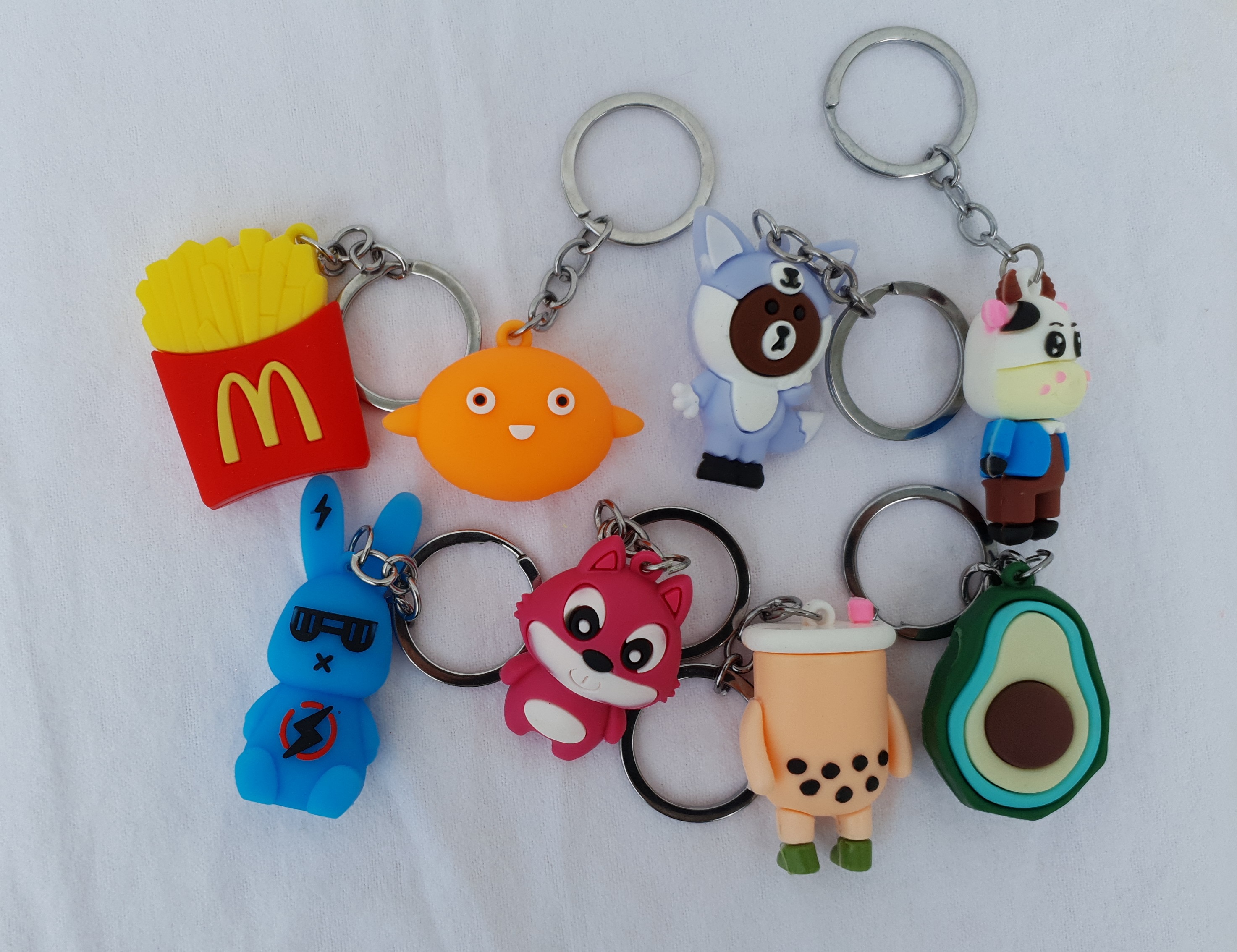 [HCM]Móc khóa cute giá rẻ 10k - Móc khóa hình thú hình bánh kẹo hình trái cây hình nhân vật hoạt hình - Móc khóa nhựa dẻo tốt