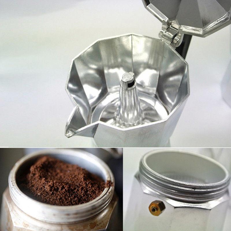 Bình đun cà phê Moka Express 150/300/450/600 ml ( 3 cup/ 6 cup /9 cup /12 cup ) kiểu pha European