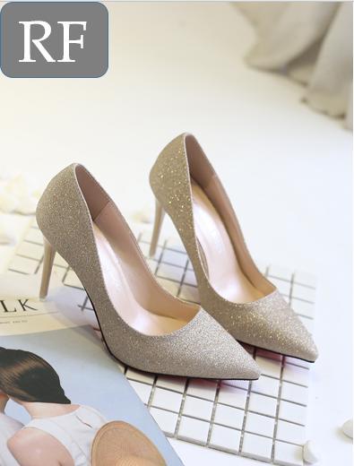 [HCM]giày cao gót búp bê nhọn gót nhọn 9p Rosa