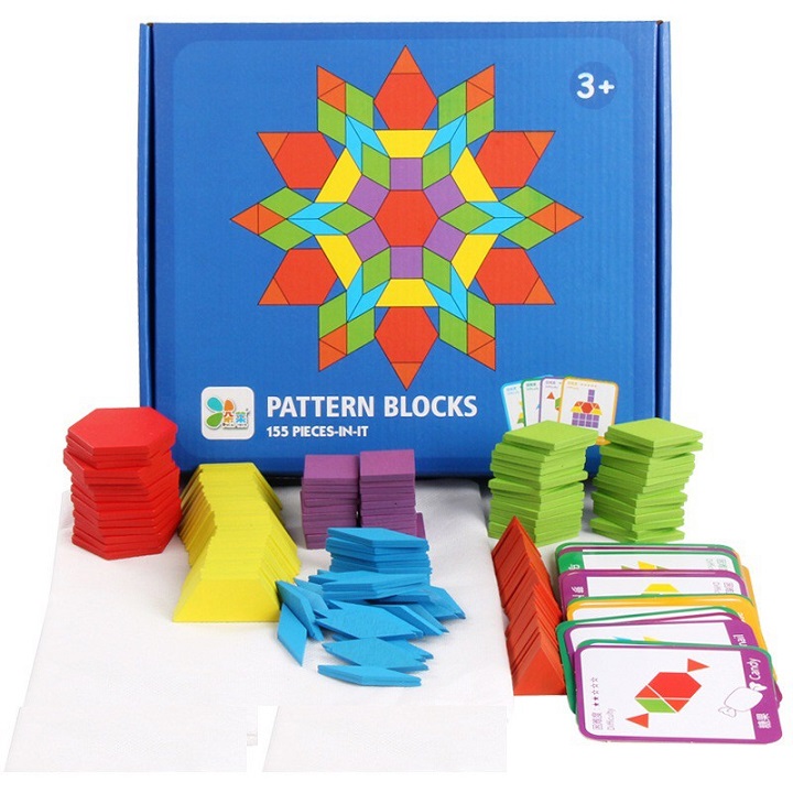Giáo cụ Montessori Ghép hình tư duy Pattern block