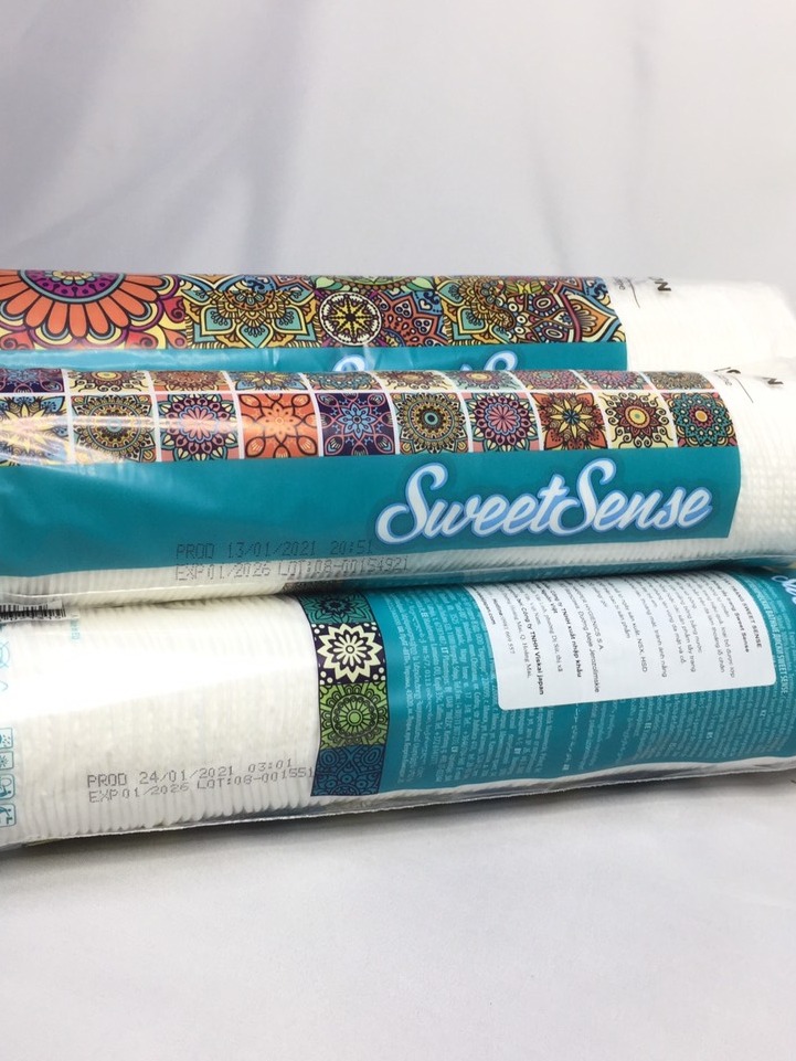 Bông tẩy trang Sweetsense mềm dai 120 miếng/ gói