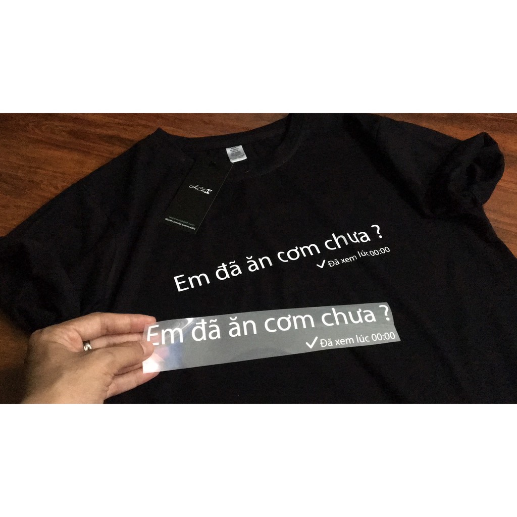 [ ẢNH THẬT ] Áo Thun EM ĐÃ ĂN CƠM CHƯA ? COTTON 4C 65% - Áo thun HoCha89