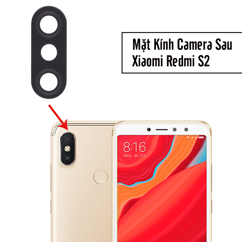 Mặt kính thay thế camera sau cho Xiaomi Redmi S2