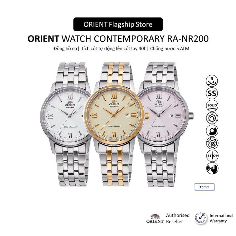 Đồng hồ cơ nữ Orient Watch Contemporary RA-NR200 mang đến sự tinh tế và gợi cảm cho phái đẹp. Với tính năng tự lên cót, bạn có thể luôn tự tin khám phá mọi điều mới mẻ mà không cần phải lo lắng về pin.
