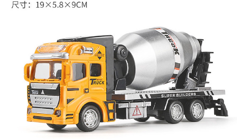 Xe đổ rác, Xe tải, Xe bồn, xe sửa điện, xe xúc... hợp kim sắt đẩy trớn chạy nhanh (có hộp)