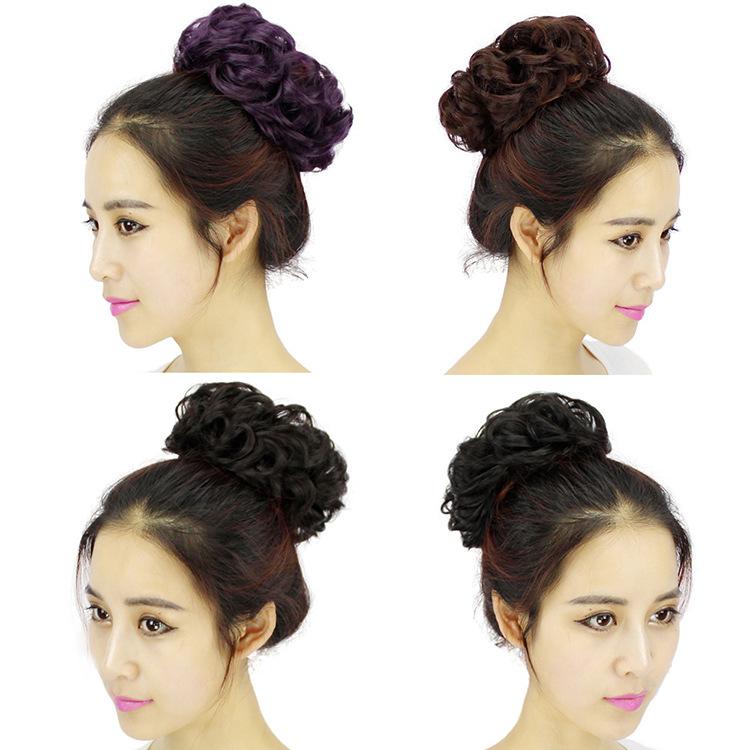 Búi tóc cột xoăn xù J25C, màu [nâu đỏ 2/33]