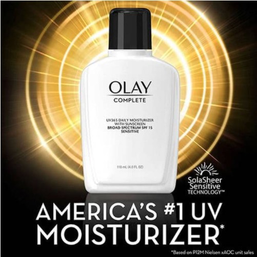 Sữa dưỡng chống nắng Olay Complete All Day UV Moisturizer with Vitamins E & B3, Sensitive, Normal, Combi Oily [Meoheo]