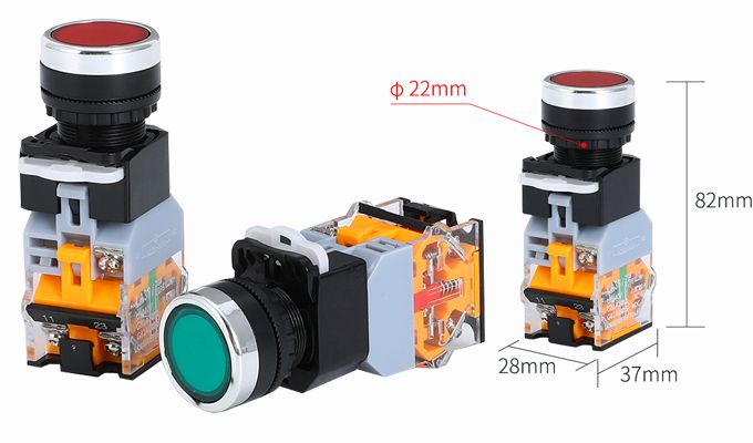 Công tắc nhấn giữ có đèn CML LA39-11DS