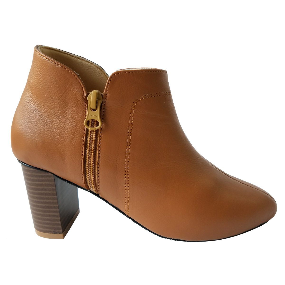 Giày boot nữ cổ thấp bigben da bò cao 7 phân btn7