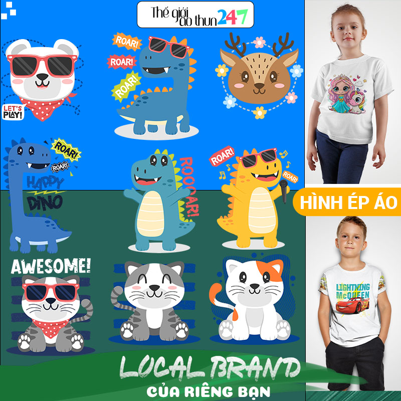 [Hình ủi, ép nhiệt] Hình dễ thương cho trẻ SN4