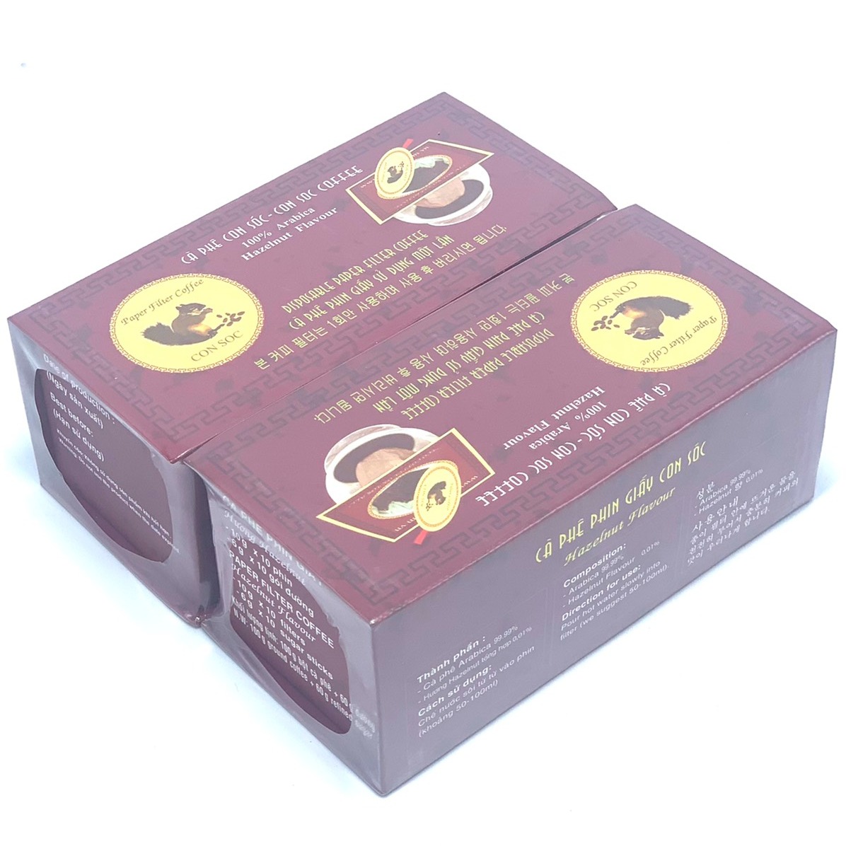 Cà phê Con Sóc Phin Lọc Tím Đơn( Hộp 10 Gói)