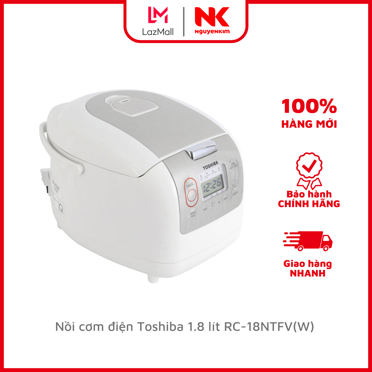Nồi cơm điện toshiba 1.8 lít rc-18ntfv