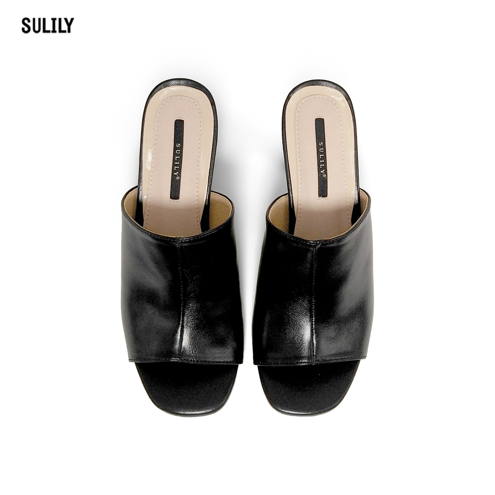 Dép Quai Bản Lớn Gót 8 phân Sulily