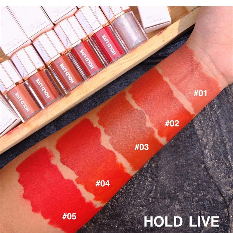 Son Kem Lì Vân Đá Marble Velvet Matte Lip Hold Live