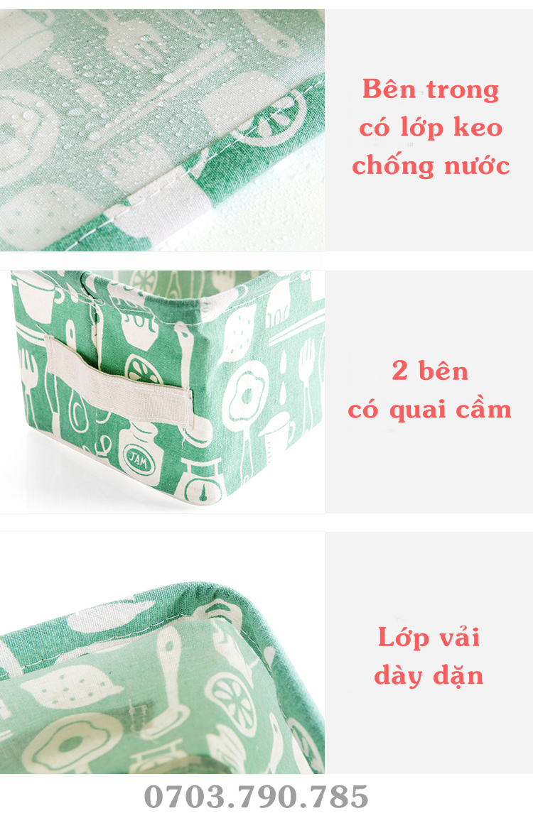 [HCM]Giỏ đựng đồ vải Canvas