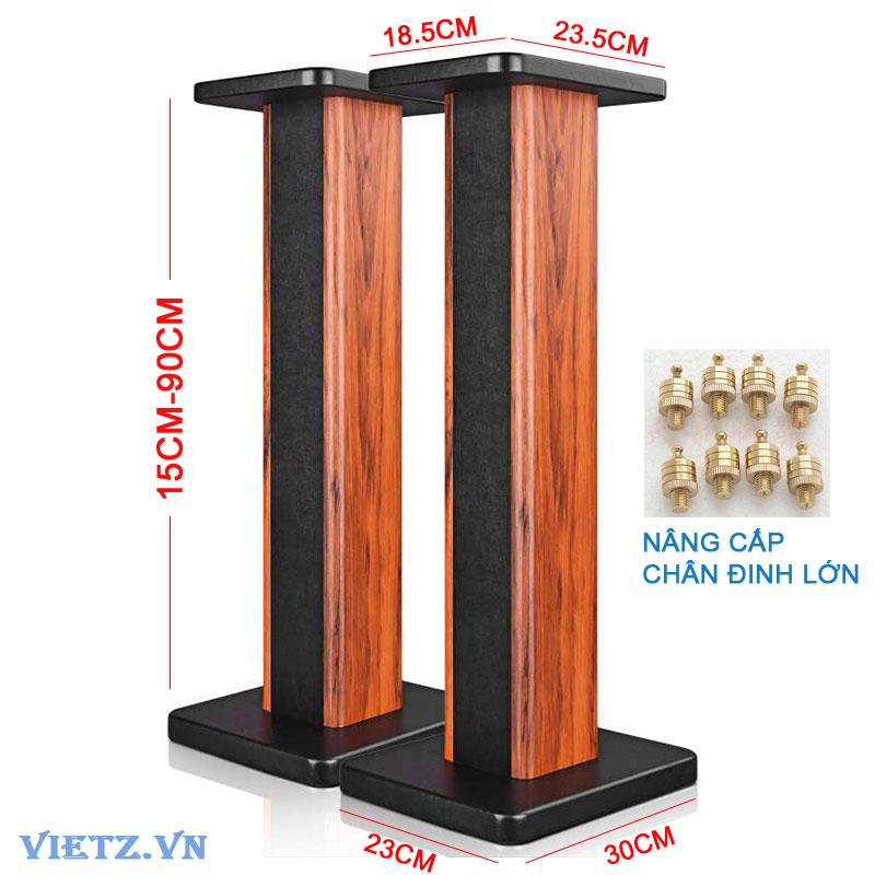 Chân loa Bookshelf MDF cao 3 tấc (1 cặp 30cm)