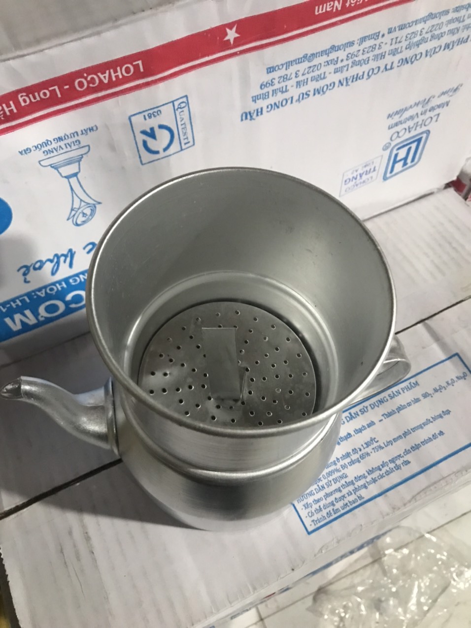Phin pha cà phê nhôm loại to hàng dày dặn