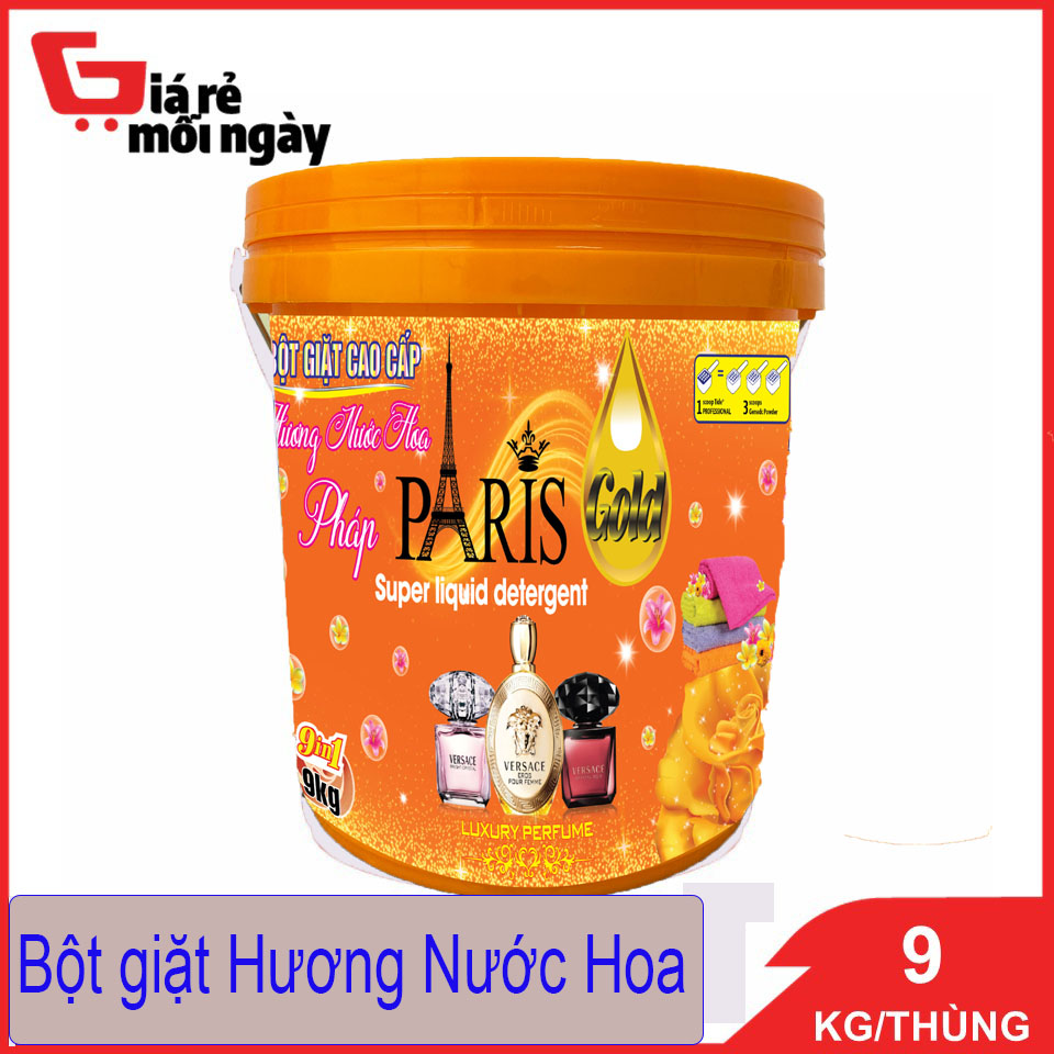 Bột Giặt Paris Hương Nước Hoa Thùng 9KG