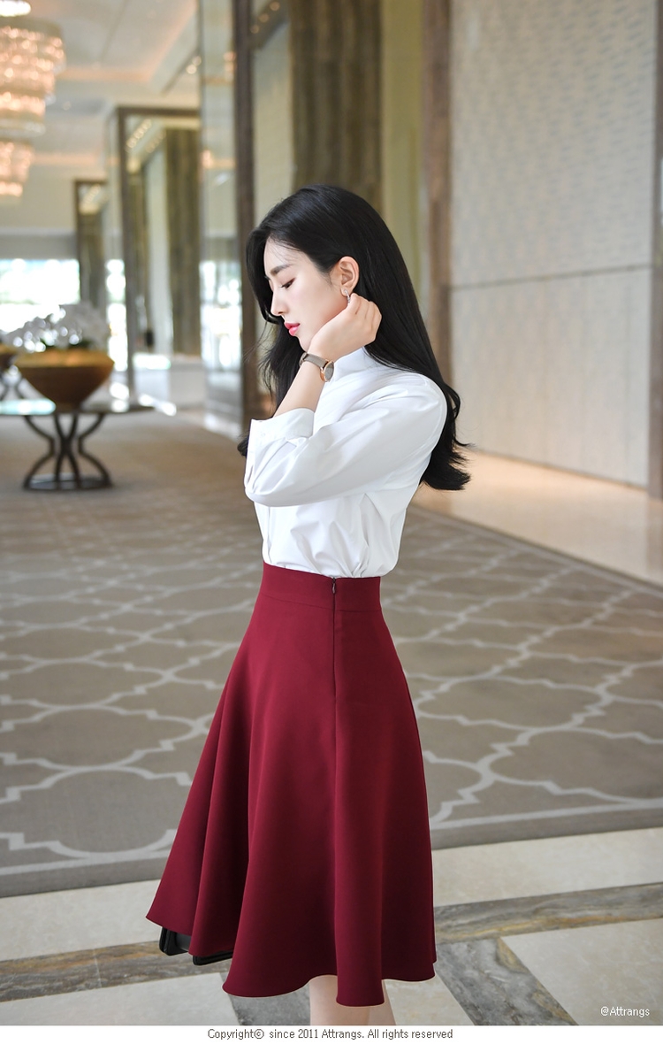 Chân váy xòe đỏ đô nữ tính CVD