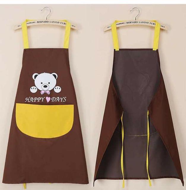 Tạp dề vải họa tiết gấu