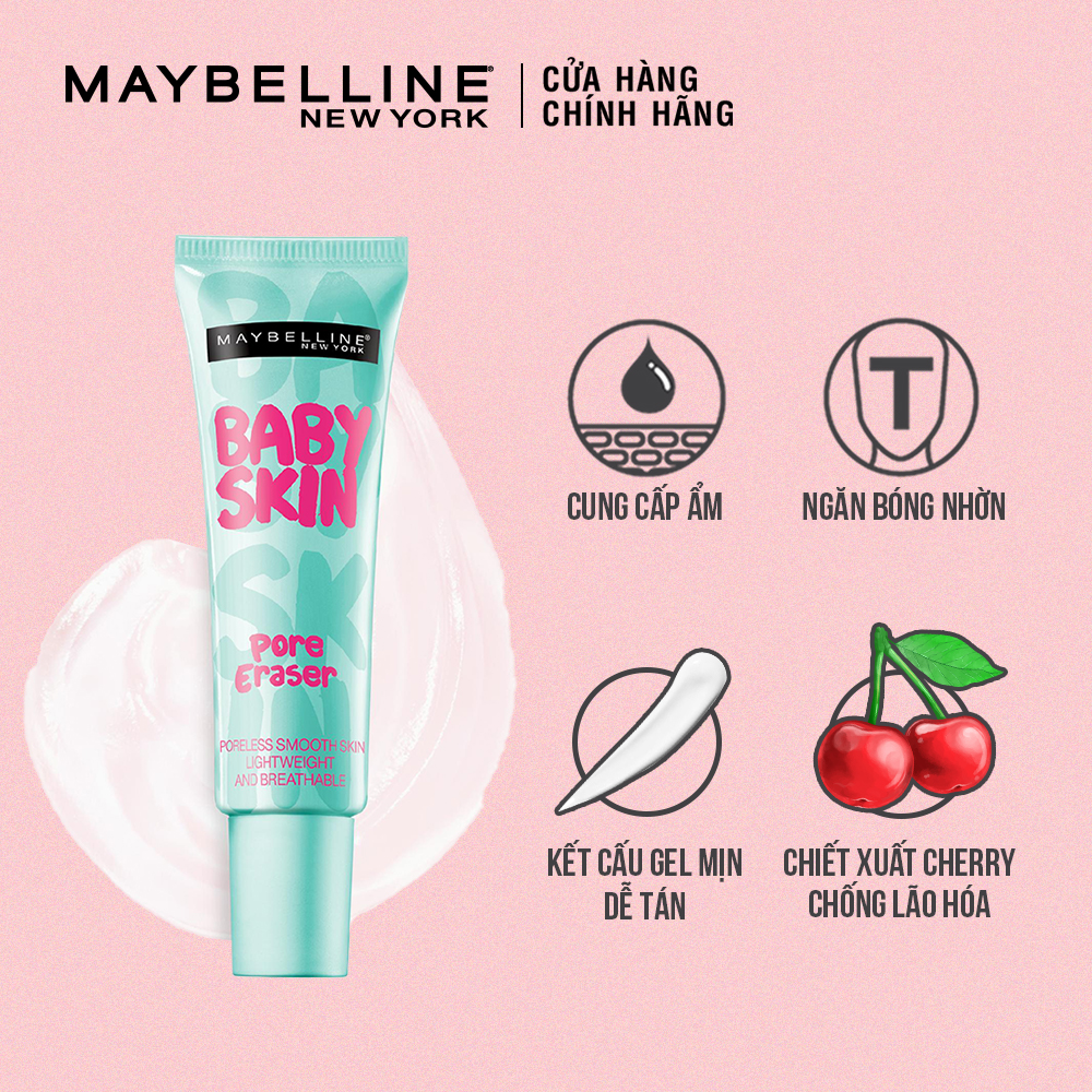 Kem lót mịn da che khuyết điểm Maybelline New York Baby Skin Pore Eraser Primer 22ml