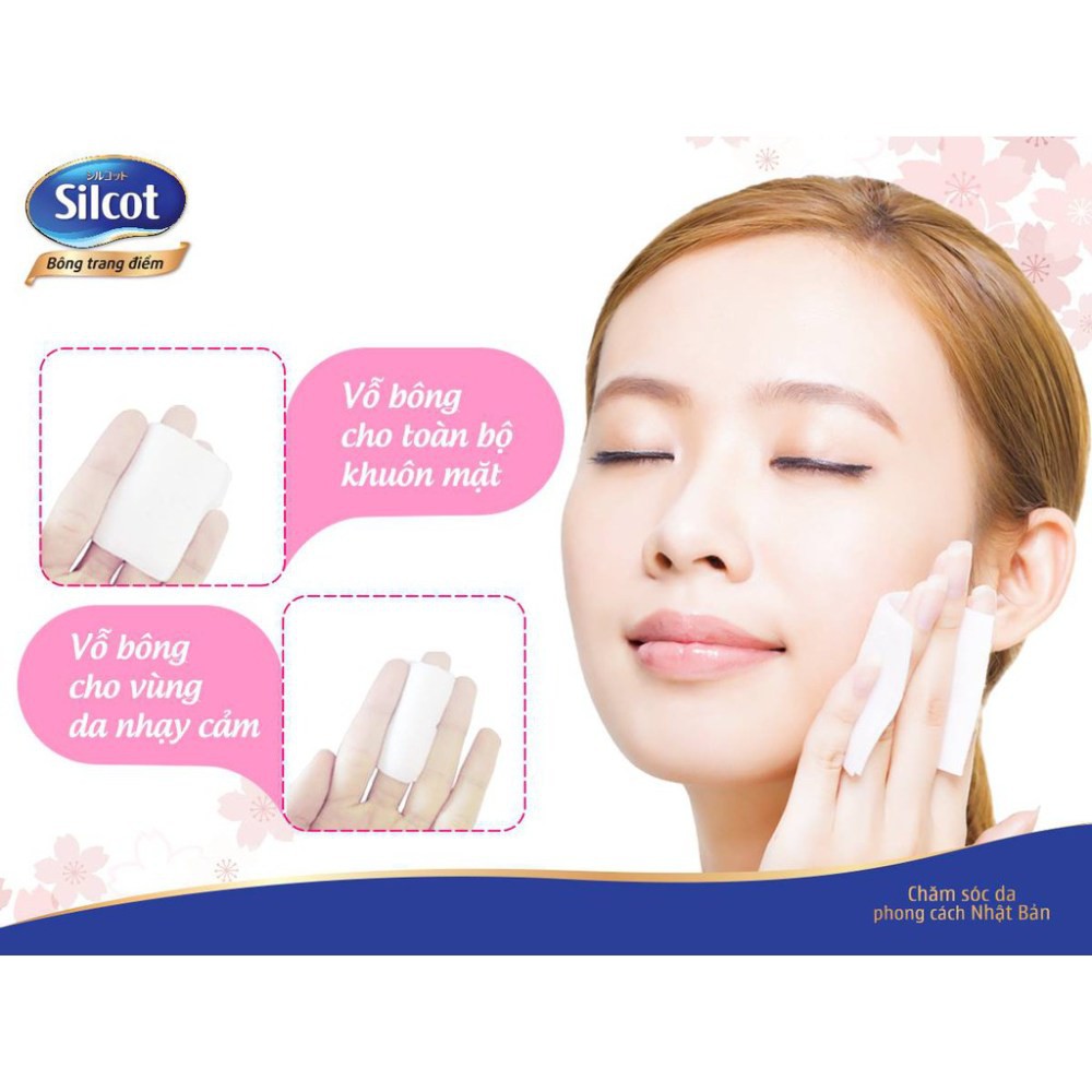 [HCM]Bông .T.ẩ.y. Trang Silcot Nhật Bản (82 miếng)