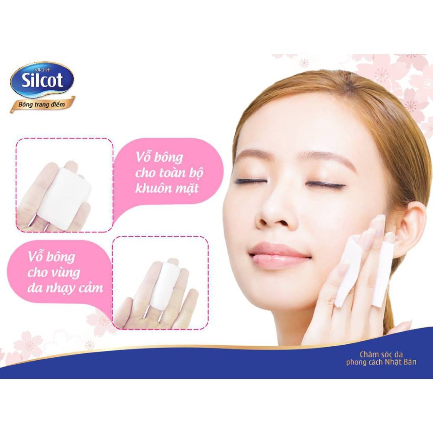 Bông Tẩy Trang Silcot Nhật Bản (82 miếng)