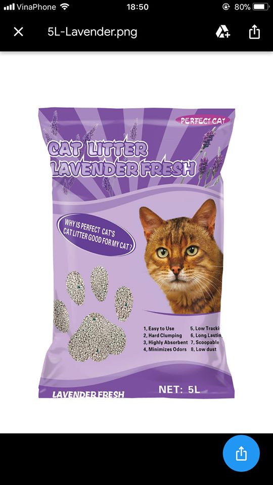 Cát vệ sinh mèo CAT LITTER PERFECT CAT 5 Lít