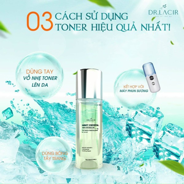 Toner Tinh Thể Bạc Hà Dr.Lacir