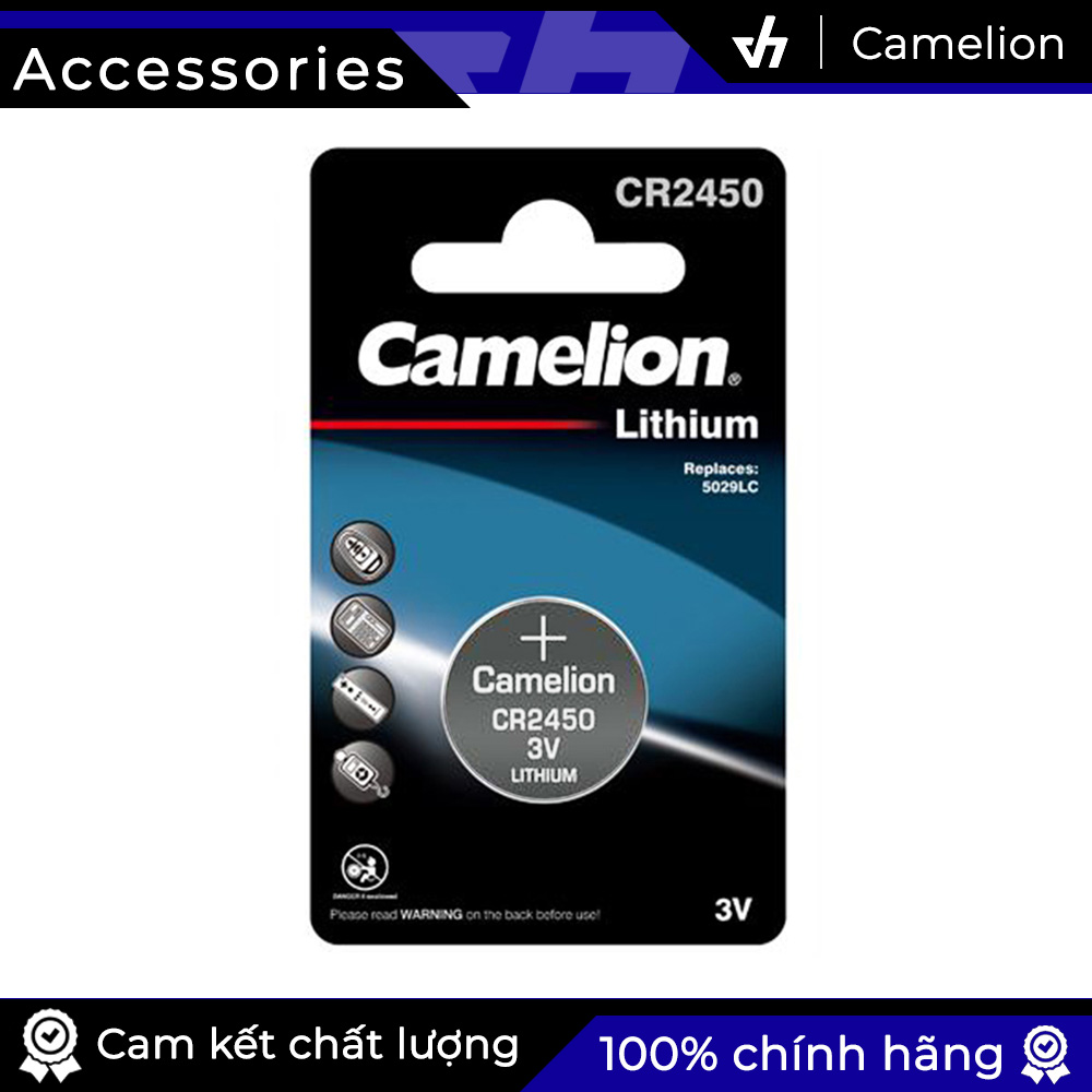 3 Pin Camelion CR2450 - Pin lithium 3V