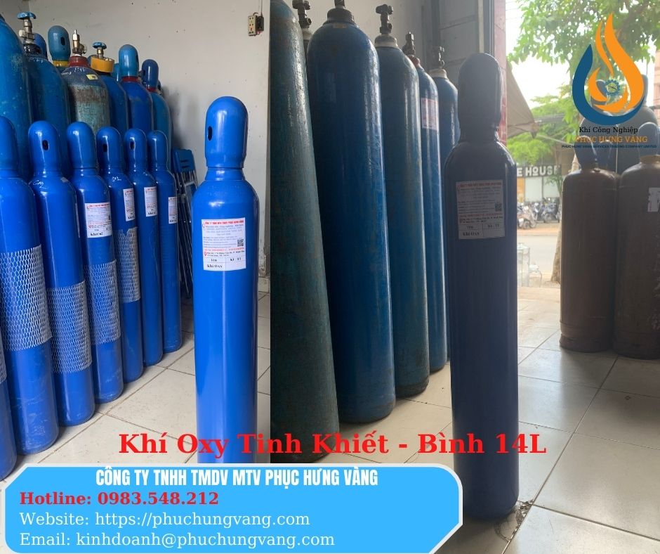 BÌNH KHÍ OXY 14 LÍT Bình Đầy Khí