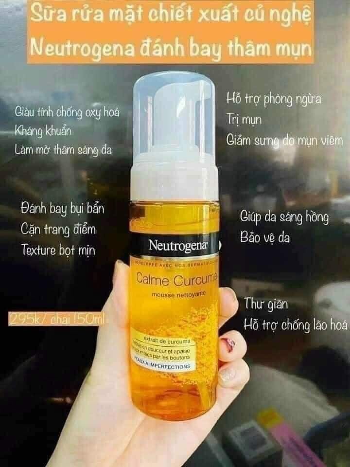 Sữa rửa mặt nghệ Neutrogena Curcuma